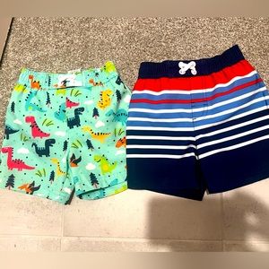 2 pairs of size 12month boys swim trunks - Wonder Nation